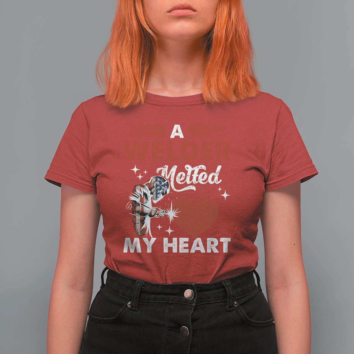 Funny Welding Welder Wife Girlfriend T Shirt For Women - Wonder Print Shop