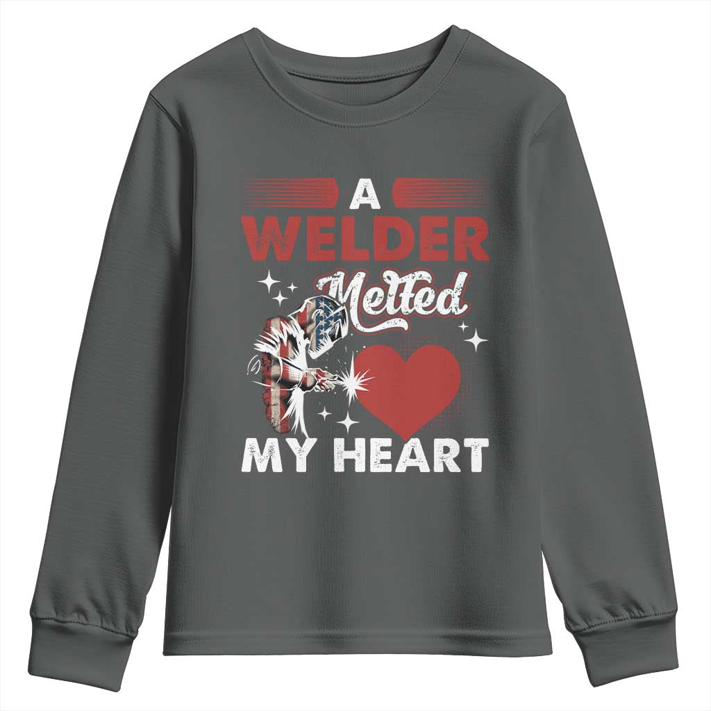 Funny Welding Welder Wife Girlfriend Youth Sweatshirt - Wonder Print Shop