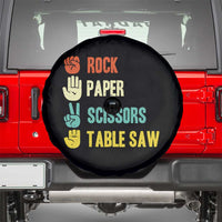 Funny Woodworker Spare Tire Cover Rock Paper Scissors Table Saw - Wonder Print Shop