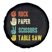 Funny Woodworker Spare Tire Cover Rock Paper Scissors Table Saw - Wonder Print Shop