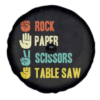 Funny Woodworker Spare Tire Cover Rock Paper Scissors Table Saw - Wonder Print Shop