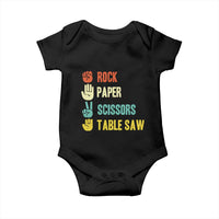 Funny Woodworker Baby Onesie Rock Paper Scissors Table Saw - Wonder Print Shop