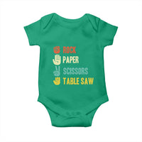 Funny Woodworker Baby Onesie Rock Paper Scissors Table Saw - Wonder Print Shop