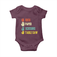 Funny Woodworker Baby Onesie Rock Paper Scissors Table Saw - Wonder Print Shop