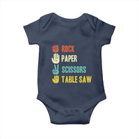 Funny Woodworker Baby Onesie Rock Paper Scissors Table Saw - Wonder Print Shop