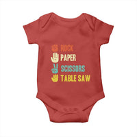 Funny Woodworker Baby Onesie Rock Paper Scissors Table Saw - Wonder Print Shop