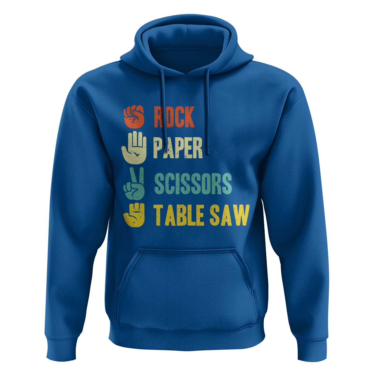 Funny Woodworker Hoodie Rock Paper Scissors Table Saw - Wonder Print Shop