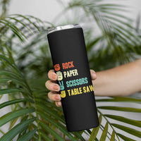 Funny Woodworker Skinny Tumbler Rock Paper Scissors Table Saw - Wonder Print Shop
