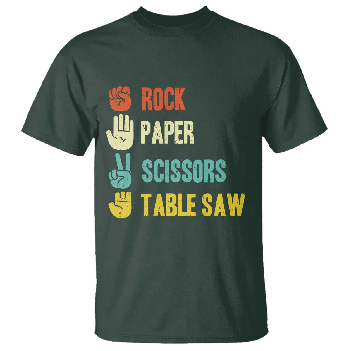 Funny Woodworker T Shirt Rock Paper Scissors Table Saw - Wonder Print Shop
