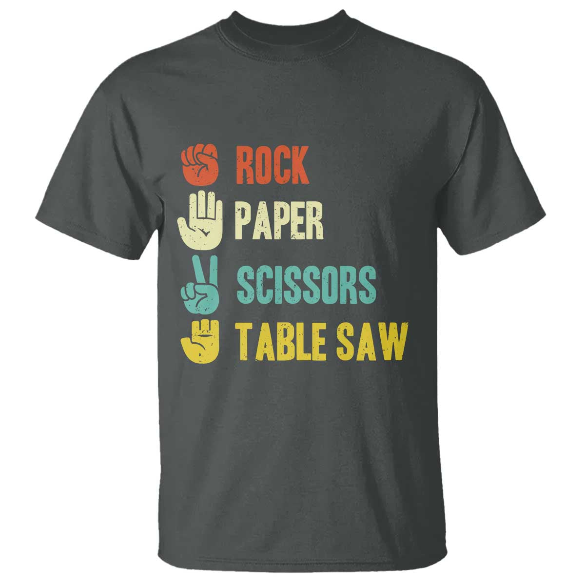 Funny Woodworker T Shirt Rock Paper Scissors Table Saw - Wonder Print Shop