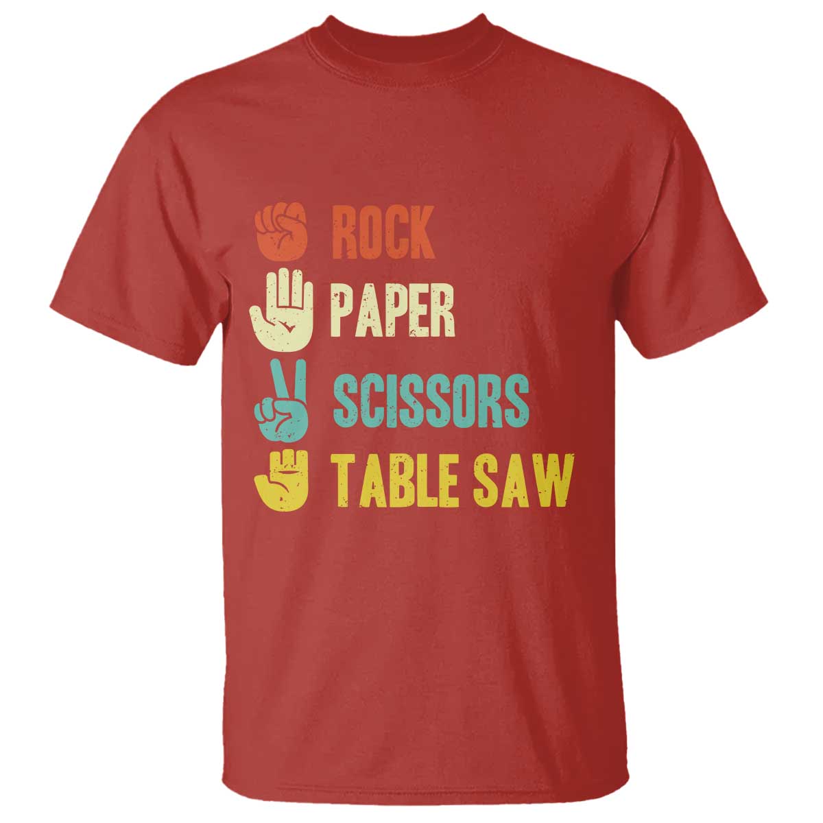 Funny Woodworker T Shirt Rock Paper Scissors Table Saw - Wonder Print Shop