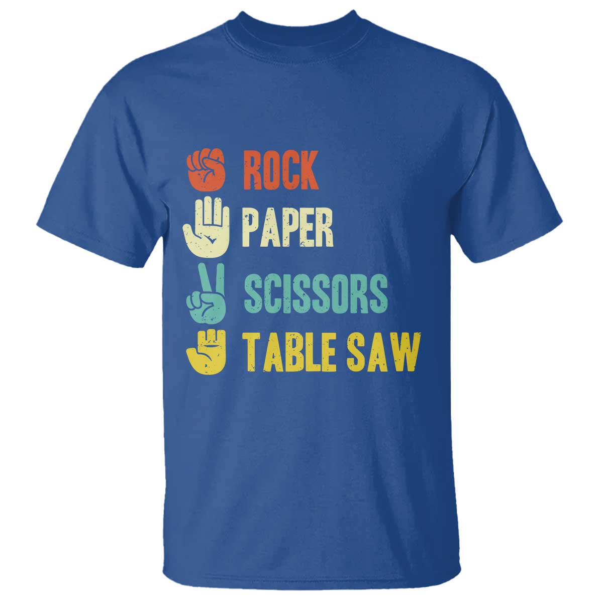 Funny Woodworker T Shirt Rock Paper Scissors Table Saw - Wonder Print Shop
