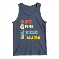 Funny Woodworker Tank Top Rock Paper Scissors Table Saw - Wonder Print Shop
