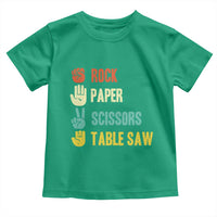 Funny Woodworker Toddler T Shirt Rock Paper Scissors Table Saw - Wonder Print Shop
