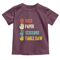 Funny Woodworker Toddler T Shirt Rock Paper Scissors Table Saw - Wonder Print Shop