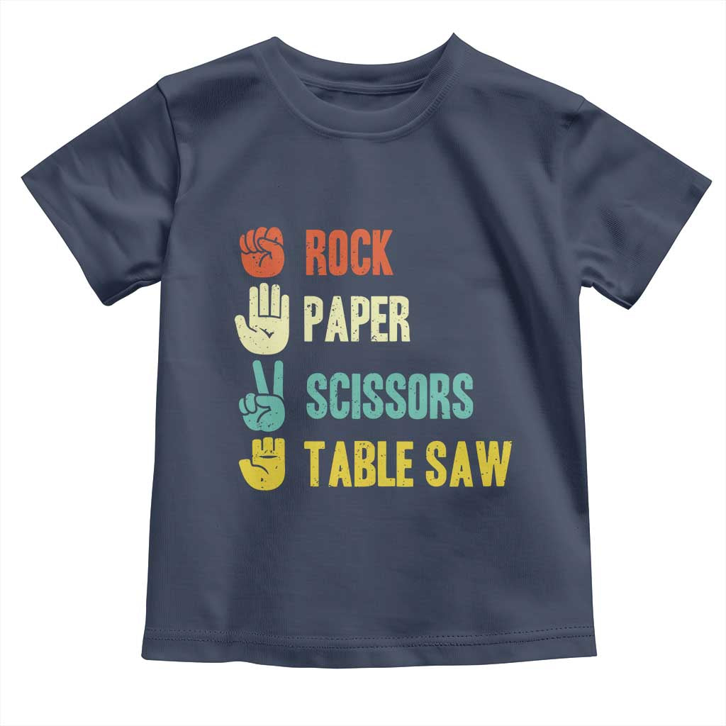 Funny Woodworker Toddler T Shirt Rock Paper Scissors Table Saw - Wonder Print Shop