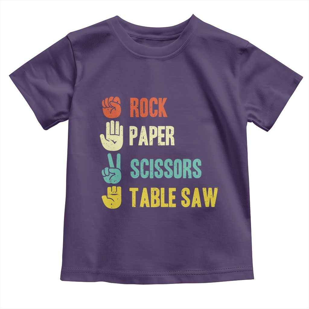 Funny Woodworker Toddler T Shirt Rock Paper Scissors Table Saw - Wonder Print Shop