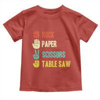 Funny Woodworker Toddler T Shirt Rock Paper Scissors Table Saw - Wonder Print Shop
