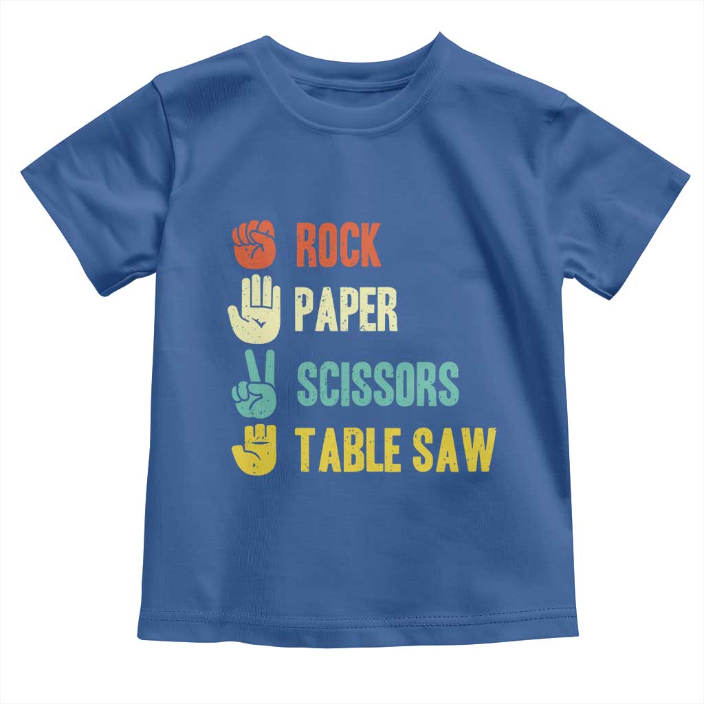 Funny Woodworker Toddler T Shirt Rock Paper Scissors Table Saw - Wonder Print Shop