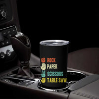 Funny Woodworker Tumbler Cup Rock Paper Scissors Table Saw - Wonder Print Shop