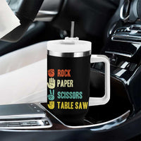 Funny Woodworker Tumbler With Handle Rock Paper Scissors Table Saw - Wonder Print Shop