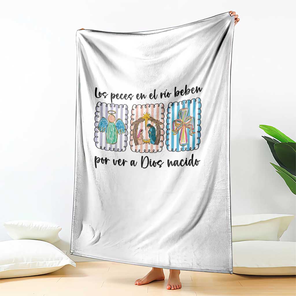 Nativity Scene Christian Christmas Throw Blanket Feliz Navidad - Wonder Print Shop