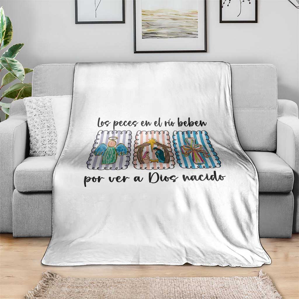 Nativity Scene Christian Christmas Throw Blanket Feliz Navidad - Wonder Print Shop
