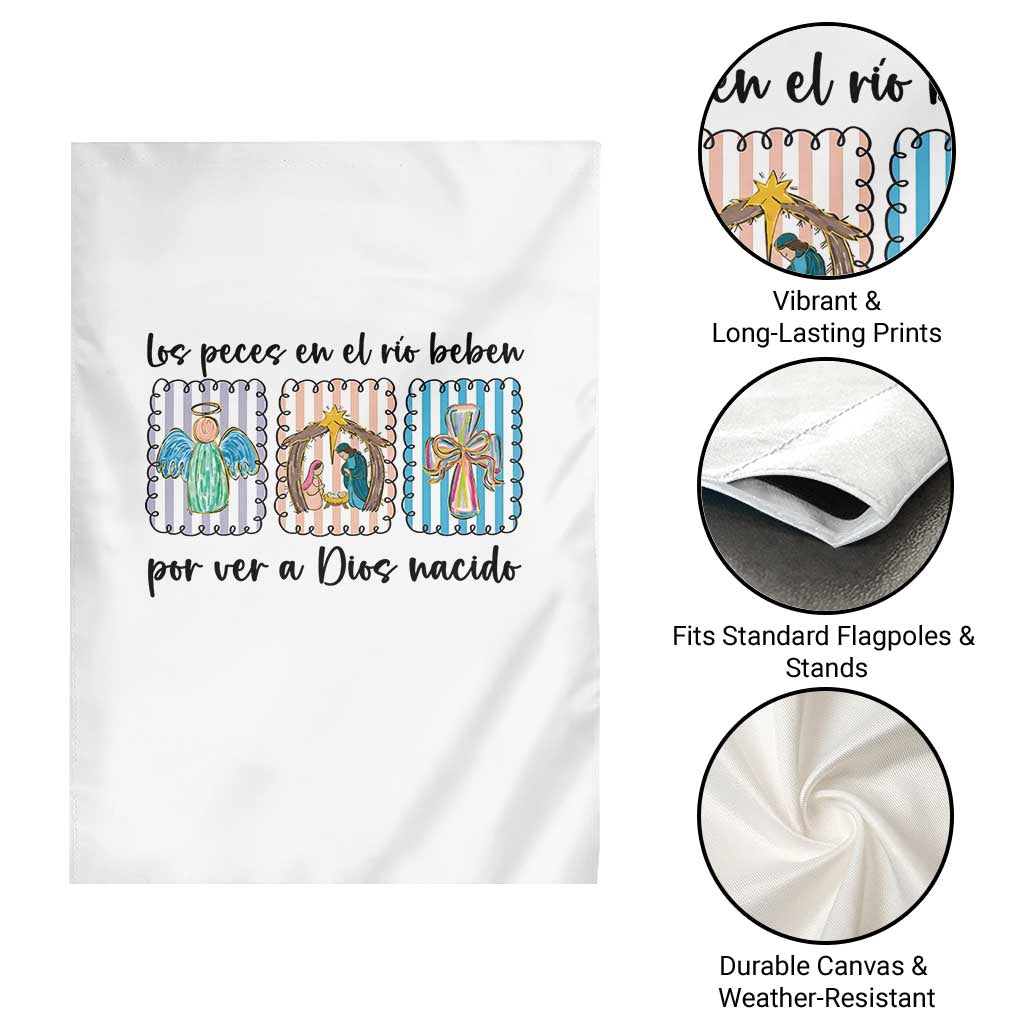 Nativity Scene Christian Christmas Garden Flag Feliz Navidad - Wonder Print Shop