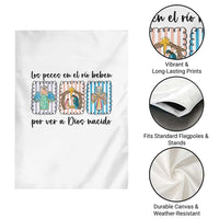 Nativity Scene Christian Christmas Garden Flag Feliz Navidad - Wonder Print Shop