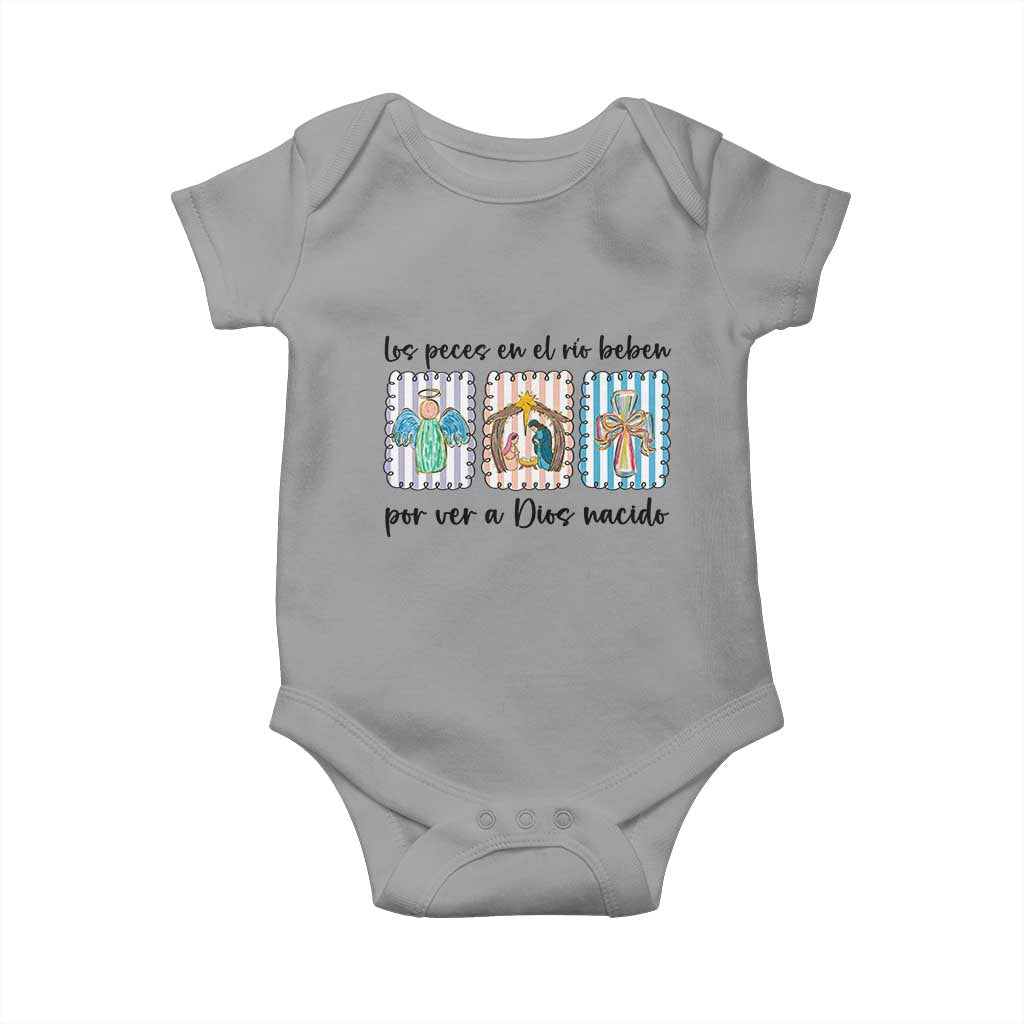 Nativity Scene Christian Christmas Baby Onesie Feliz Navidad - Wonder Print Shop