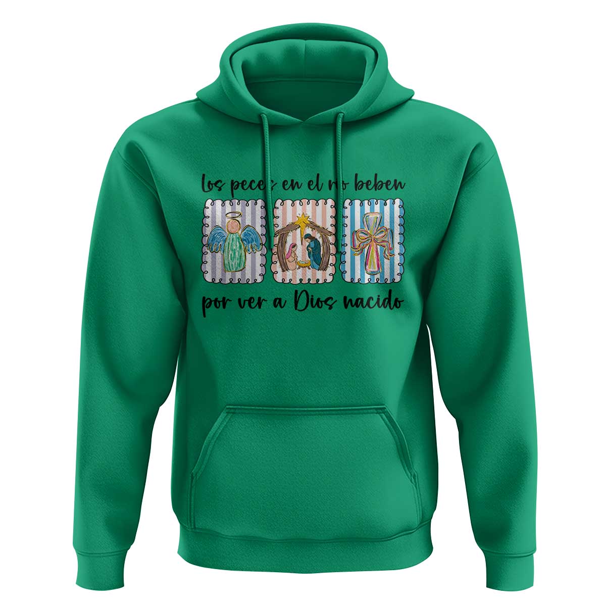 Nativity Scene Christian Christmas Hoodie Feliz Navidad - Wonder Print Shop