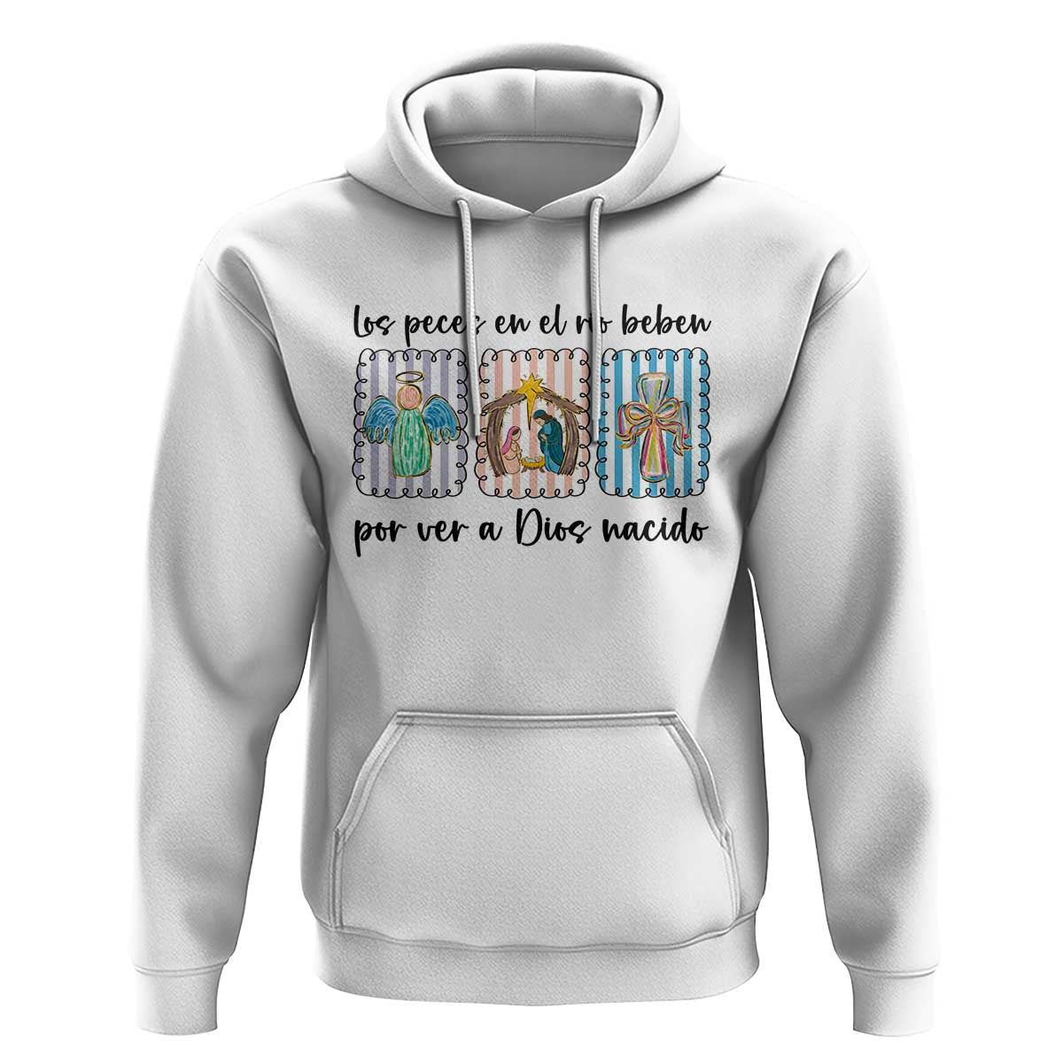 Nativity Scene Christian Christmas Hoodie Feliz Navidad - Wonder Print Shop