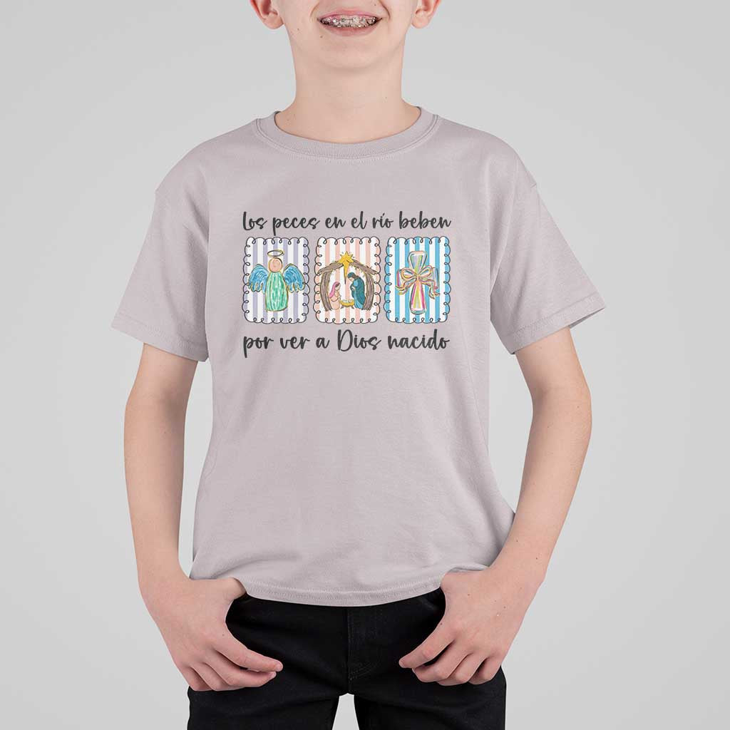 Nativity Scene Christian Christmas T Shirt For Kid Feliz Navidad - Wonder Print Shop