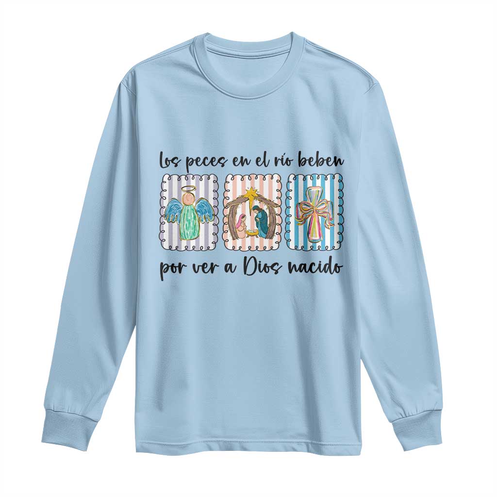 Nativity Scene Christian Christmas Long Sleeve Shirt Feliz Navidad - undefined