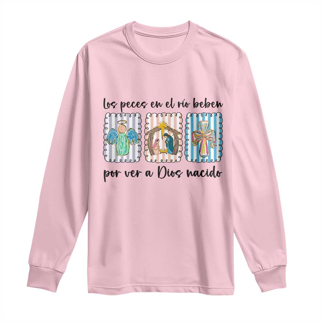 Nativity Scene Christian Christmas Long Sleeve Shirt Feliz Navidad - undefined