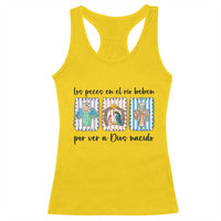 Nativity Scene Christian Christmas Racerback Tank Top Feliz Navidad - Wonder Print Shop
