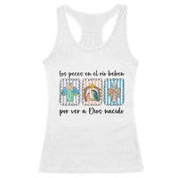Nativity Scene Christian Christmas Racerback Tank Top Feliz Navidad - Wonder Print Shop