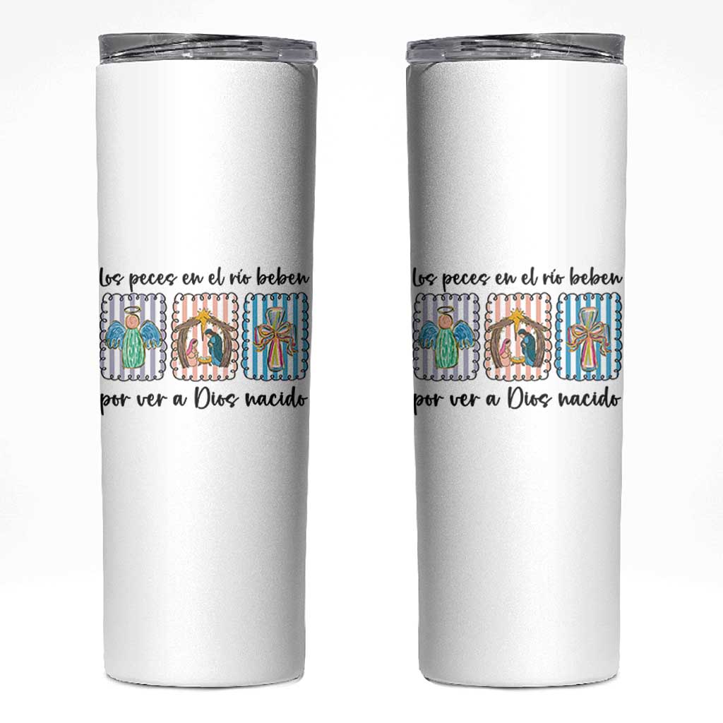 Nativity Scene Christian Christmas Skinny Tumbler Feliz Navidad - Wonder Print Shop