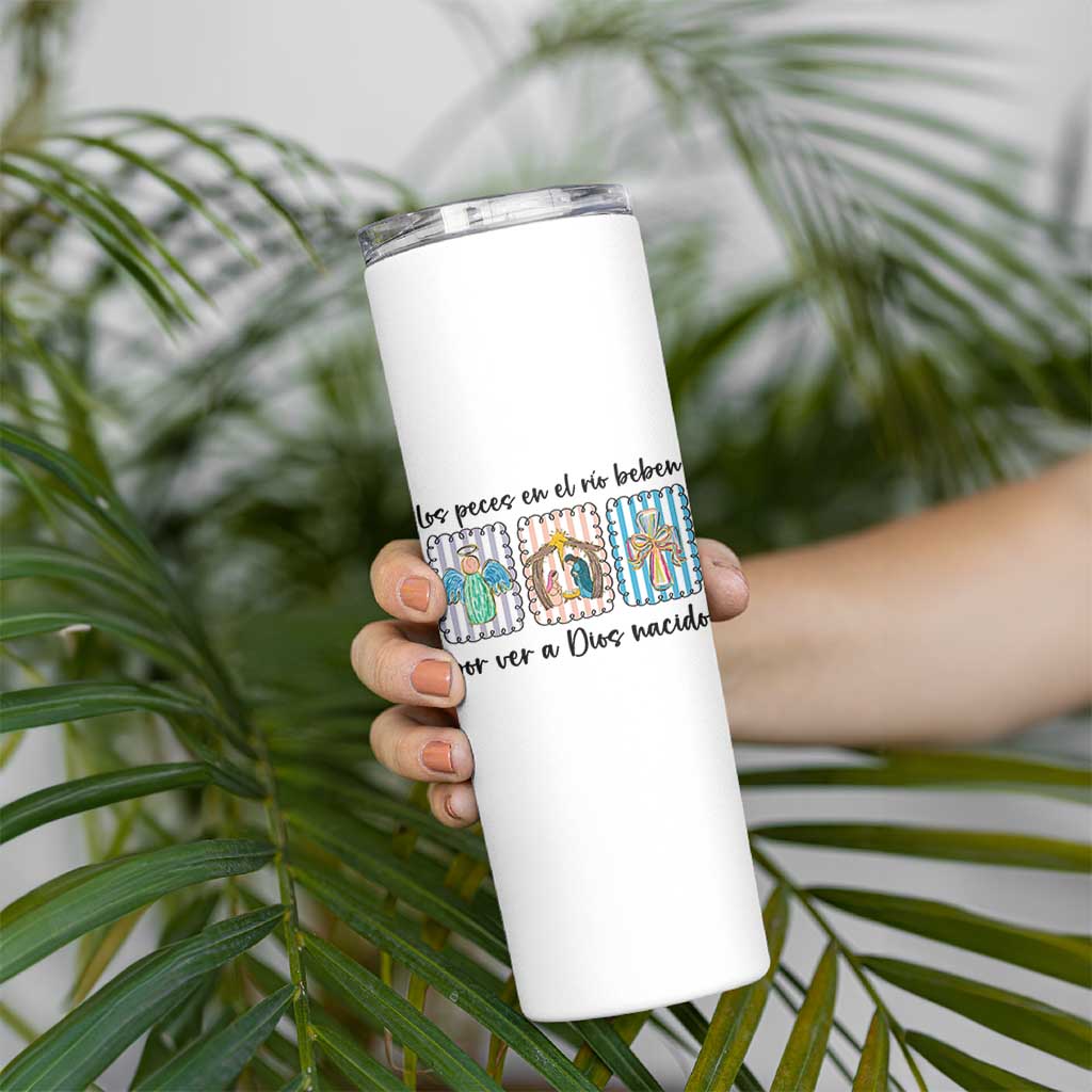 Nativity Scene Christian Christmas Skinny Tumbler Feliz Navidad - Wonder Print Shop