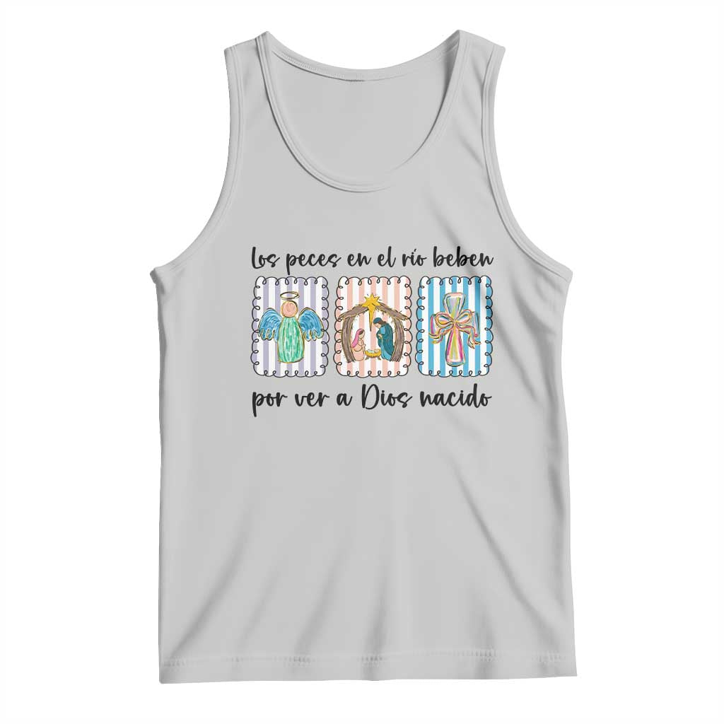 Nativity Scene Christian Christmas Tank Top Feliz Navidad - Wonder Print Shop