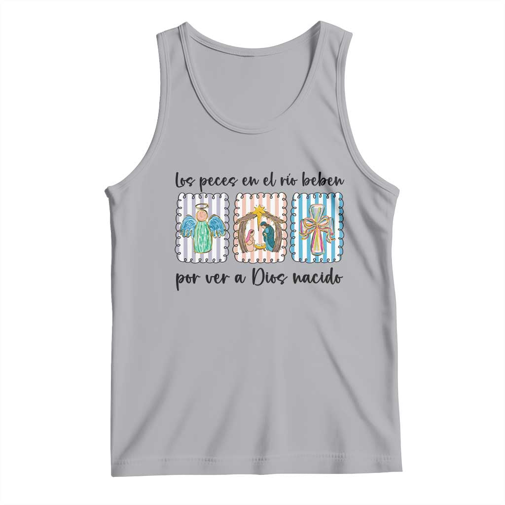 Nativity Scene Christian Christmas Tank Top Feliz Navidad - Wonder Print Shop