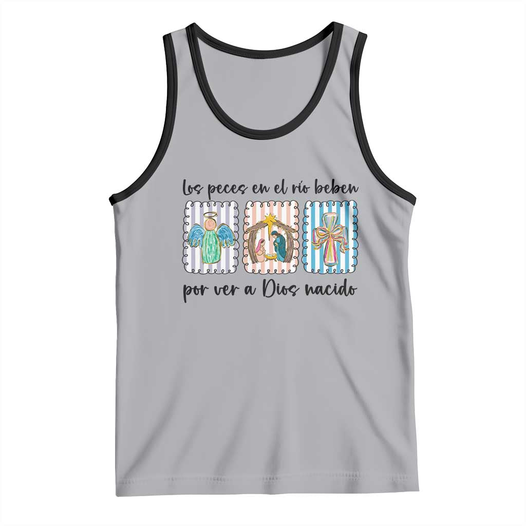Nativity Scene Christian Christmas Tank Top Feliz Navidad - Wonder Print Shop