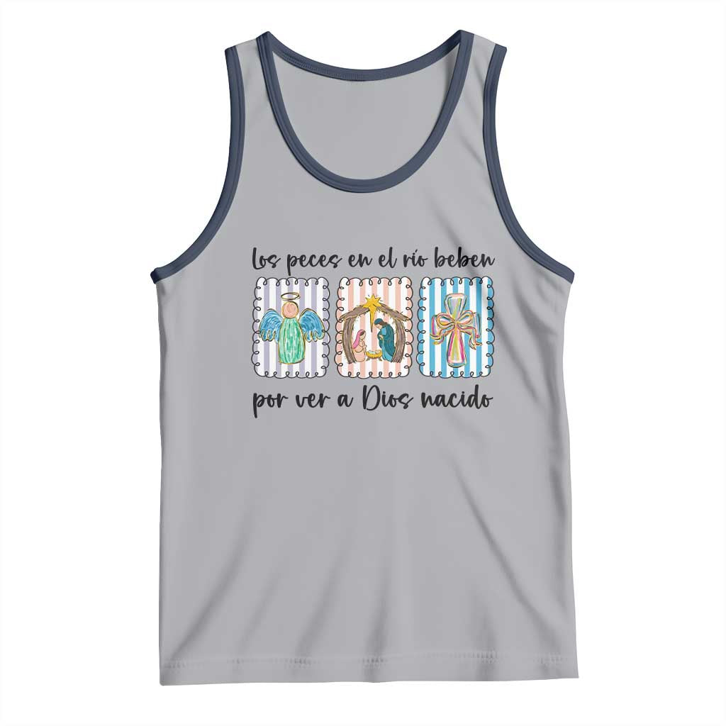 Nativity Scene Christian Christmas Tank Top Feliz Navidad - Wonder Print Shop
