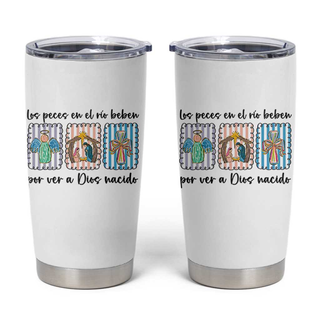 Nativity Scene Christian Christmas Tumbler Cup Feliz Navidad - Wonder Print Shop