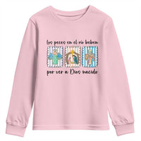 Nativity Scene Christian Christmas Youth Sweatshirt Feliz Navidad - Wonder Print Shop