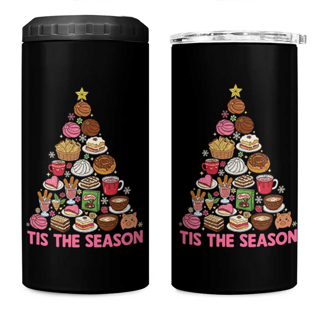 Tis The Season Mexican Christmas 4 in 1 Can Cooler Tumbler - Wonder Print Shop