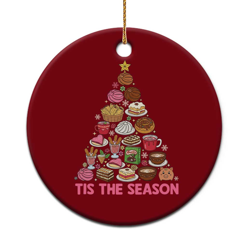 Tis The Season Mexican Christmas Ceramic Ornament - Wonder Print Shop