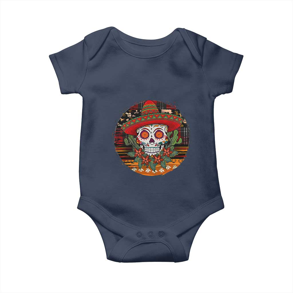 Sugar Skull Mexican Christmas Baby Onesie - Wonder Print Shop