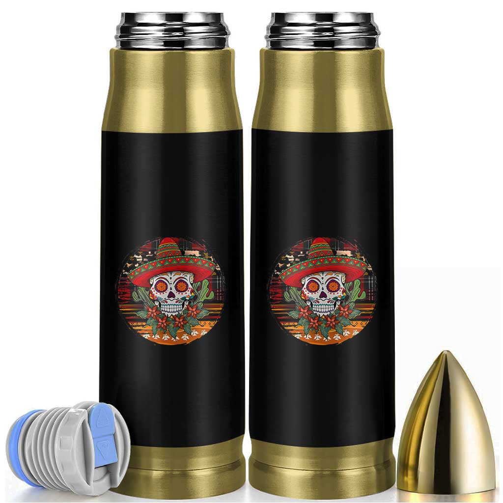 Sugar Skull Mexican Christmas Bullet Tumbler - Wonder Print Shop