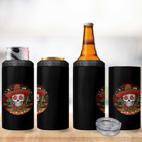Sugar Skull Mexican Christmas 4 in 1 Can Cooler Tumbler - Wonder Print Shop